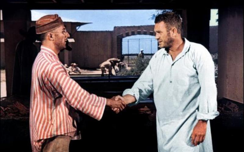 Papillon : la poignée de main de Dustin Hoffman & de Steve Mc Queen