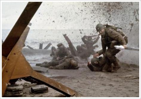Une scène du débarquement dans Il faut sauver le soldat Ryan